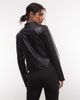 Reclaimed Vintage Reclaimed Vintage fitted faux leather jacket-Black - 4