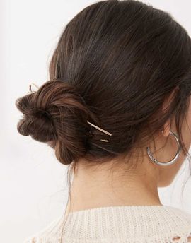 Reclaimed Vintage Reclaimed Vintage french hair pin in gold