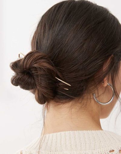 Reclaimed Vintage Reclaimed Vintage french hair pin in gold