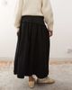 Reclaimed Vintage Reclaimed Vintage full midi skirt with ruffle detailing on waist and hem in black-Multi - 2