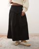 Reclaimed Vintage Reclaimed Vintage full midi skirt with ruffle detailing on waist and hem in black-Multi - 3