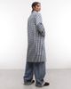Reclaimed Vintage Reclaimed Vintage gingham plaid trench in navy-Blue - 4