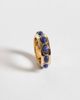 Reclaimed Vintage Reclaimed Vintage gold band ring with blue lapis stones - 3