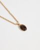 Reclaimed Vintage Reclaimed Vintage gold neck chain and pendant with semi precious tigers eye stone - 2