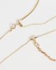 Reclaimed Vintage Reclaimed Vintage gold neck chain and pendant with semi precious tigers eye stone - 3