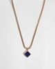 Reclaimed Vintage Reclaimed Vintage gold pendant with blue lapis stone - 1
