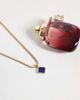 Reclaimed Vintage Reclaimed Vintage gold pendant with blue lapis stone - 2