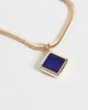 Reclaimed Vintage Reclaimed Vintage gold pendant with blue lapis stone - 4