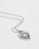 Reclaimed Vintage Reclaimed Vintage heart pendant necklace with star detail in silver-GOLD - 4