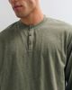 Reclaimed Vintage Reclaimed Vintage henley neck t-shirt in khaki green - 2