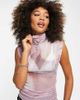 Reclaimed Vintage Reclaimed Vintage high neck photographic floral print top in pink - 1