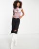 Reclaimed Vintage Reclaimed Vintage high neck photographic floral print top in pink - 2