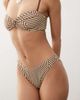 Reclaimed Vintage Reclaimed Vintage hipster bikini bottom in spliced chocolate stripe-Brown - 1