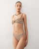 Reclaimed Vintage Reclaimed Vintage hipster bikini bottom in spliced chocolate stripe-Brown - 2