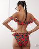 Reclaimed Vintage Reclaimed Vintage hipster bikini bottom with ruffles in fruity orange print-Multi - 4