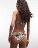 Reclaimed Vintage Reclaimed Vintage hipster bikini bottoms with frill waist in paisley print-Multi - 3
