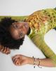 Reclaimed Vintage Reclaimed Vintage inclusive Y2K slash neck quarter sleeve top in green print - 2