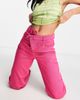 Reclaimed Vintage Reclaimed Vintage Inspired 90s dad jeans with stepped waistband in pink - 3