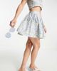 Reclaimed Vintage Reclaimed Vintage Inspired couture volume mini skirt set in blue floral-Blues - 4