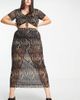 Reclaimed Vintage Reclaimed Vintage Inspired curve midi skirt in brown animal print - part of a set - 1