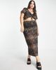 Reclaimed Vintage Reclaimed Vintage Inspired curve midi skirt in brown animal print - part of a set - 4