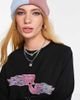 Reclaimed Vintage Reclaimed Vintage Inspired long sleeve T-shirt with pink flame RV logo-Black - 1