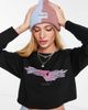 Reclaimed Vintage Reclaimed Vintage Inspired long sleeve T-shirt with pink flame RV logo-Black - 2