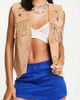 Reclaimed Vintage Reclaimed Vintage Inspired low rise mini faux suede skirt in blue-Purple - 1