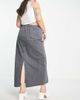 Reclaimed Vintage Reclaimed Vintage Inspired Plus cargo skirt-Gray - 2