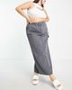 Reclaimed Vintage Reclaimed Vintage Inspired Plus cargo skirt-Gray - 4