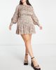 Reclaimed Vintage Reclaimed Vintage inspired Plus mini tea dress in floral print-Multi - 4