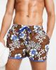 Reclaimed Vintage Reclaimed Vintage Inspired swim short in retro hibiscus print in multi - 1
