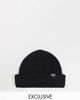Reclaimed Vintage Reclaimed Vintage inspired unisex fisherman beanie in black - BLACK - 1
