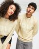 Reclaimed Vintage Reclaimed Vintage inspired unisex sweater with daisy embroidery in beige-Neutral - 1