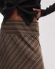 Reclaimed Vintage Reclaimed vintage jersey awkard length skirt in brown stripe-Pink - 2