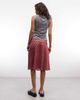 Reclaimed Vintage Reclaimed vintage jersey awkward length skirt in stripe-pink - 2