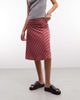 Reclaimed Vintage Reclaimed vintage jersey awkward length skirt in stripe-pink - 3