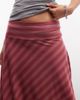 Reclaimed Vintage Reclaimed vintage jersey awkward length skirt in stripe-pink - 4