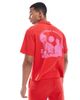 Reclaimed Vintage Reclaimed Vintage jersey shirt with rodeo back print in red - 1