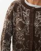 Reclaimed Vintage Reclaimed Vintage knit boxy cardigan with tapestry print in chocolate brown - 3