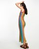 Reclaimed Vintage Reclaimed Vintage knit stripe dress with fringe hem-Multi - 4
