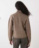 Reclaimed Vintage Reclaimed Vintage knit zip up with high neck and toggles in brown - 4