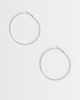 Reclaimed Vintage Reclaimed Vintage large Y2K skinny hoop earrings-Silver - 1