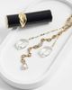 Reclaimed Vintage Reclaimed Vintage lariat necklace with gem stone details in gold - 2