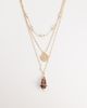 Reclaimed Vintage Reclaimed Vintage layered longline necklace with pedant detail in gold - 1