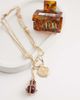 Reclaimed Vintage Reclaimed Vintage layered longline necklace with pedant detail in gold - 2