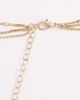 Reclaimed Vintage Reclaimed Vintage layered longline necklace with pedant detail in gold - 4