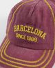 Reclaimed Vintage Reclaimed Vintage light maroon cap with contrast yellow stitching-Brown - 2
