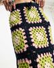 Reclaimed Vintage Reclaimed Vintage limited edition crochet skirt in Navy-Multi - 3