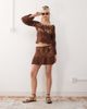Reclaimed Vintage Reclaimed Vintage Limited Edition hand crochet crop top in chocolate brown - part of a set - 3